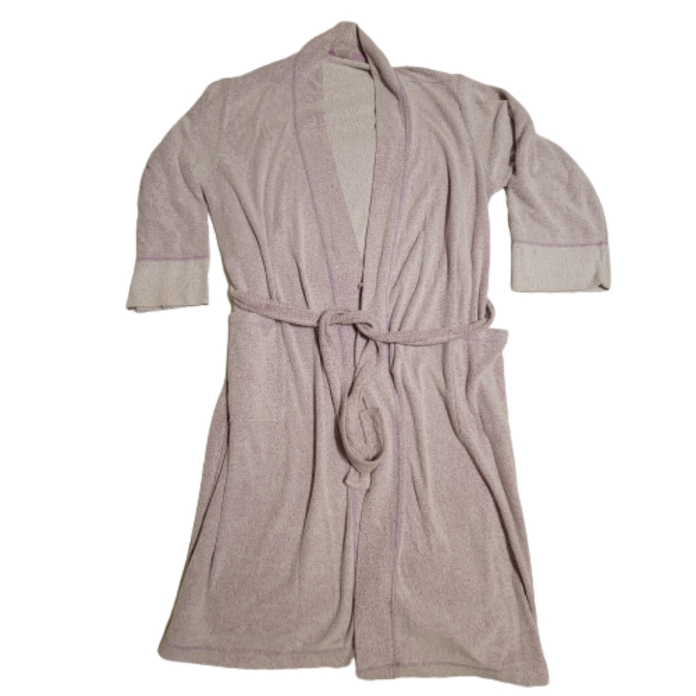 Natori sleepwear Plush womens lavender Tie Waist Terry Cloth Robe Size Medium